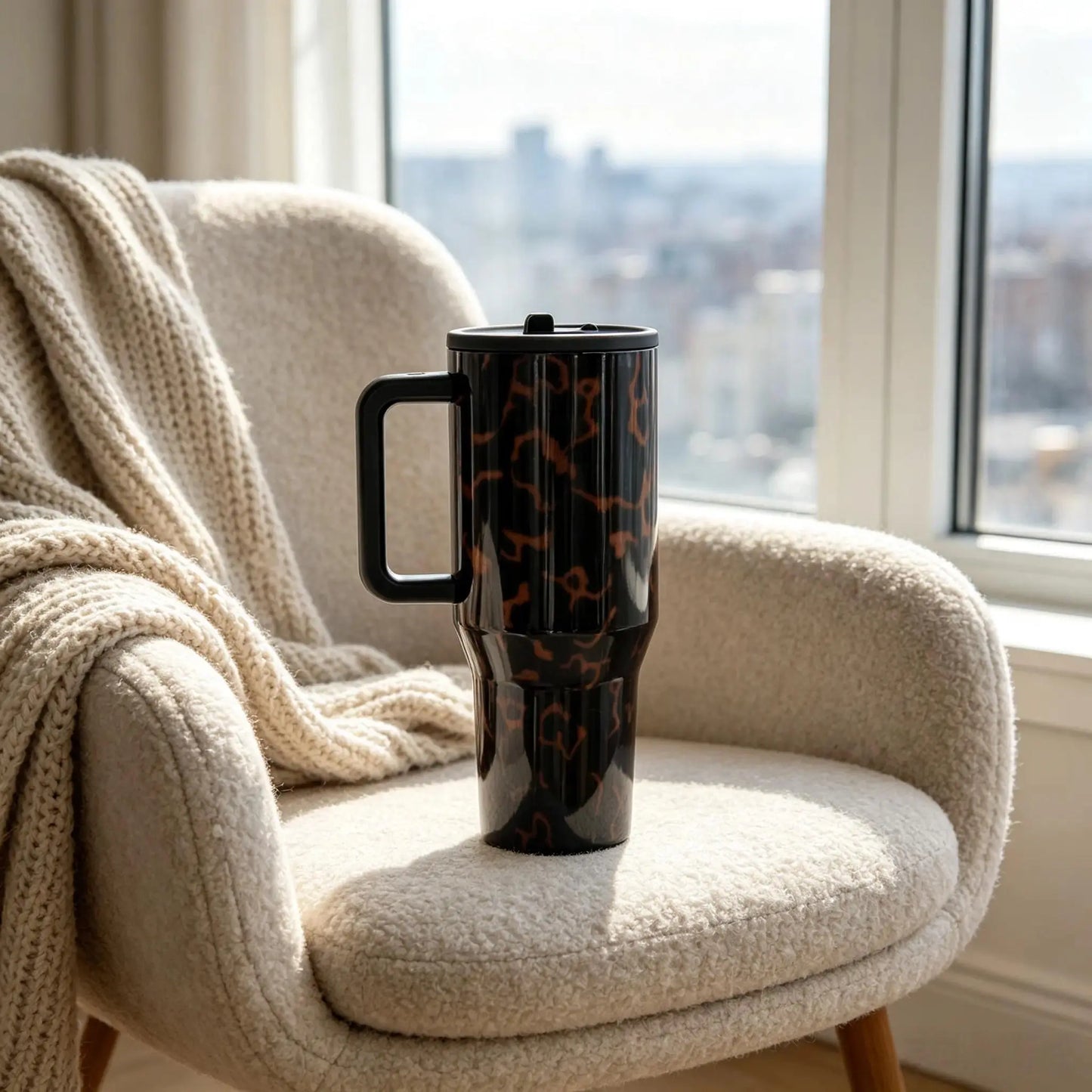 Tortoise Shell Traveler Tumbler