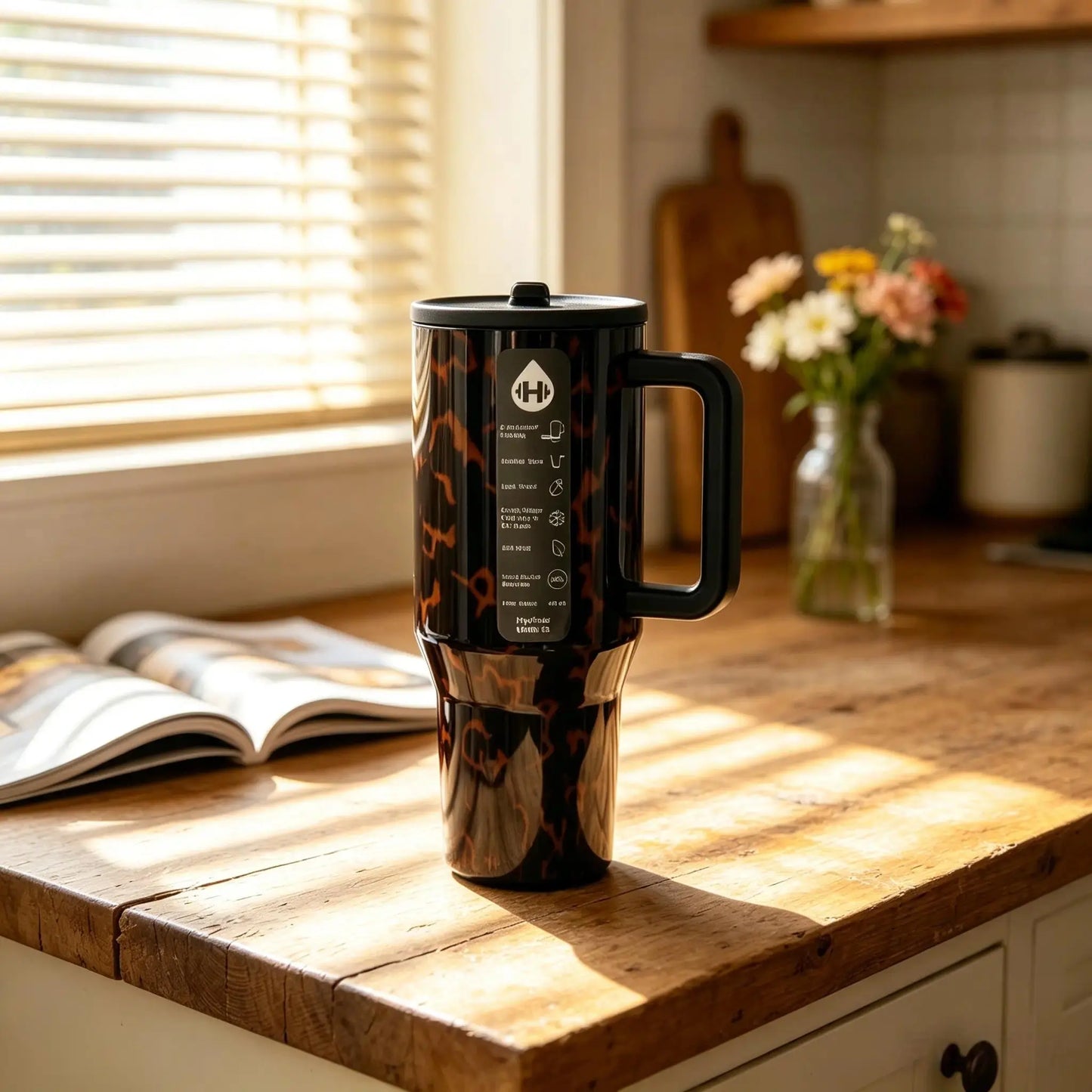 Tortoise Shell Traveler Tumbler