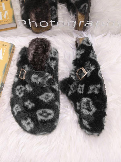 Faux Fur Clog
